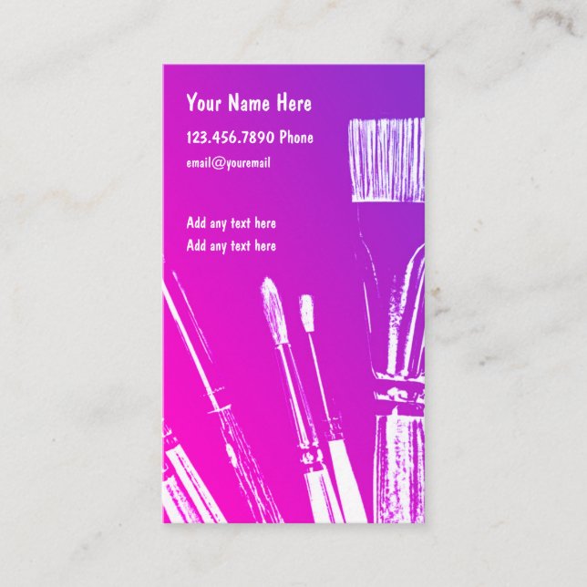 Artist Painter Business Cards Design Template (Front)