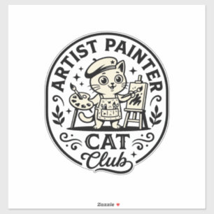 Artist Painter Cat Funny Cat Graphic - Artist Pain