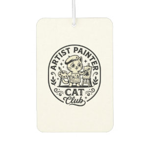 Artist Painter Cat Funny Cat Graphic - Artist Pain Car Air Freshener