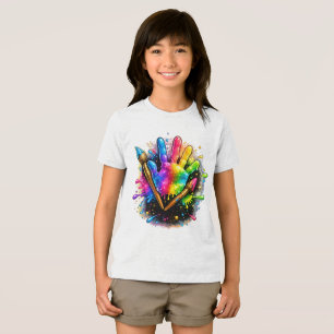 Artist Painter Colourful Painting Tri-Blend Shirt