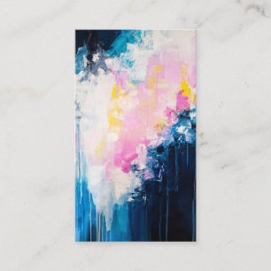 Artist painter with media icon business card