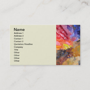 Artist Painter's Palette Colourful Paint  Business Card