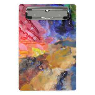 Artist Painter's Palette Colourful Paint  Mini Clipboard