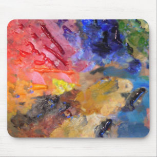 Artist Painter's Palette Colourful Paint  Mouse Mat