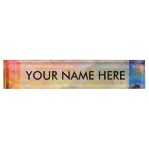 Artist Painter's Palette Colourful Paint Nameplate