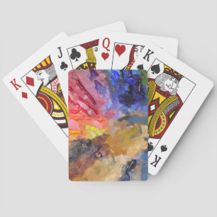 Artist Painter's Palette Colourful Paint  Playing Cards
