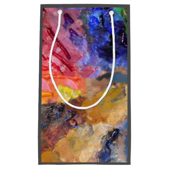 Artist Painter's Palette Colourful Paint  Small Gift Bag (Front)