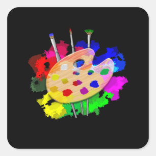 Artist Palette Artist Square Sticker