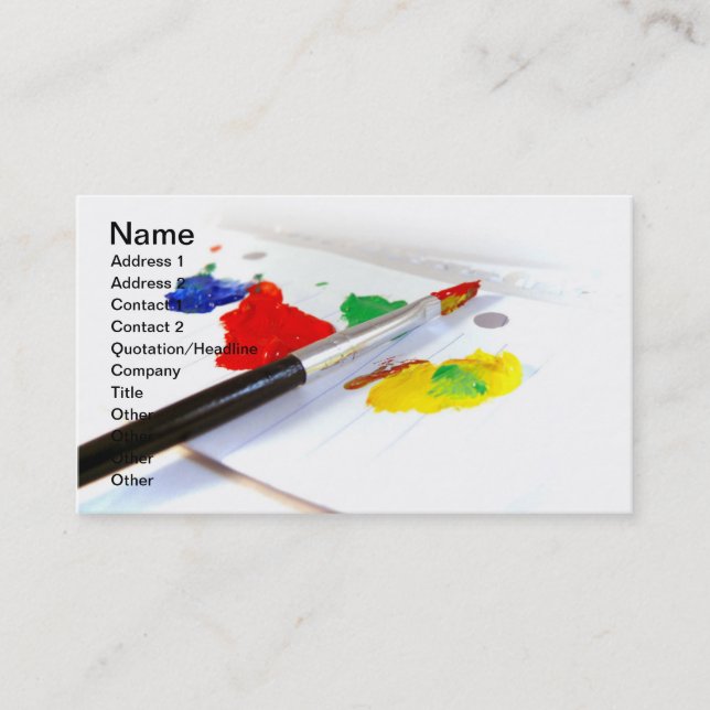 artist palette business card (Front)