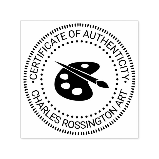 Artist Palette Certificate of Authenticity #2 Self-inking Stamp (Design)