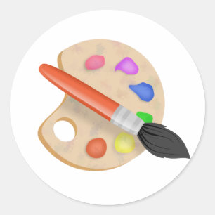 Artist Palette Classic Round Sticker
