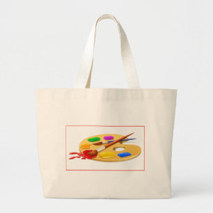 Artist Palette Large Tote Bag