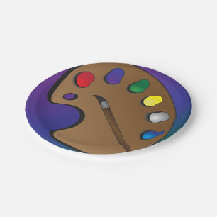 Artist Palette Paper Plates