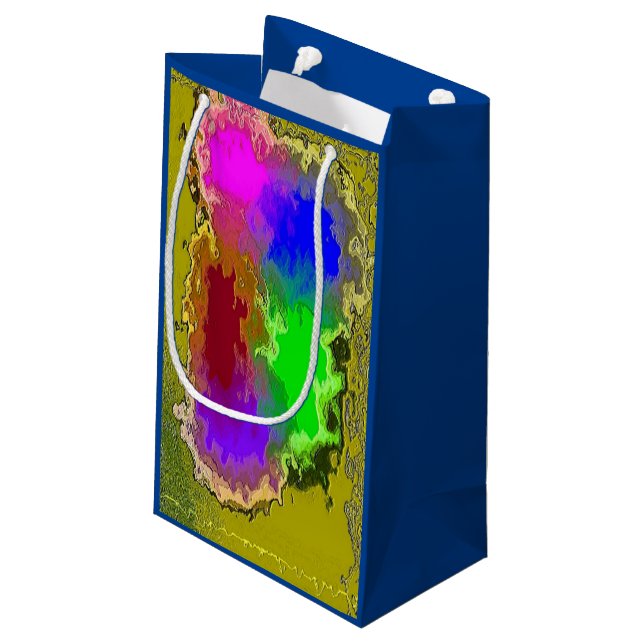 "Artist Palette" Small Glossy Gift Bag (Back Angled)