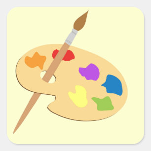 Artist Palette Square Sticker