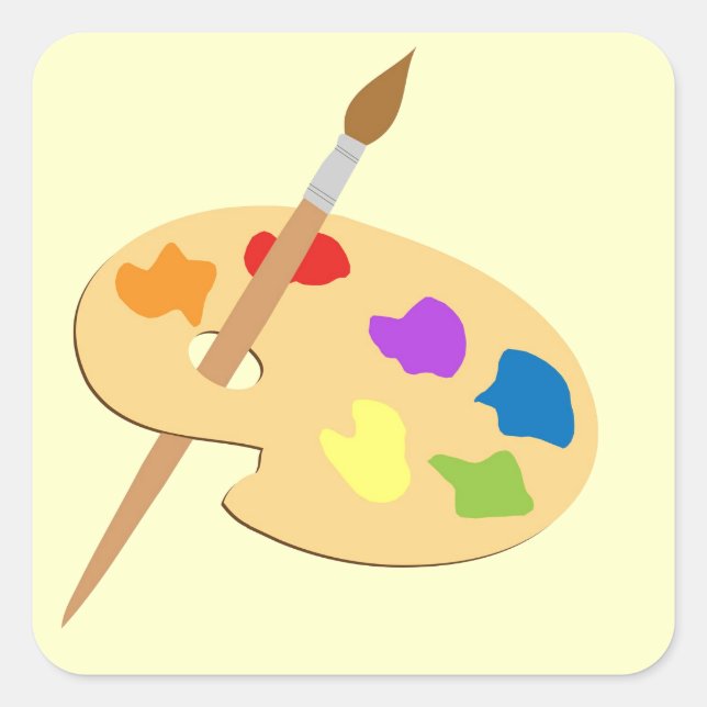Artist Palette Square Sticker (Front)