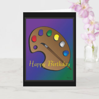 Artist Palette Themed Birthday Card