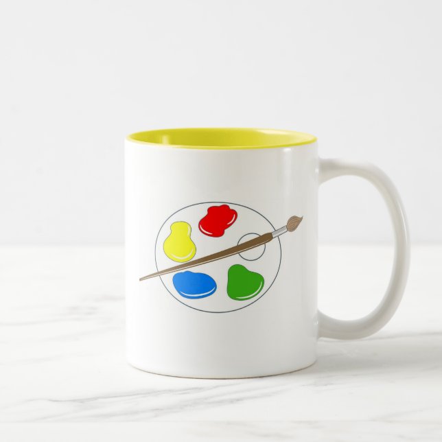 Artist Palette Two-Tone Coffee Mug (Right)