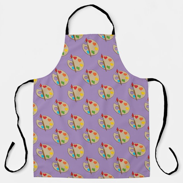 Artist Palette with Paint Brush Apron (Front)