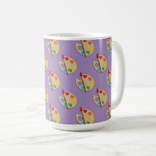 Artist Palette with Paint Brush Coffee Mug