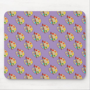 Artist Palette with Paint Brush Mouse Mat