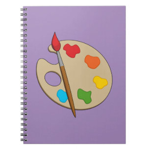 Artist Palette with Paint Brush Notebook