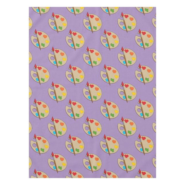 Artist Palette with Paint Brush Tablecloth (Front)