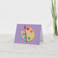 Artist Palette with Paint Brush