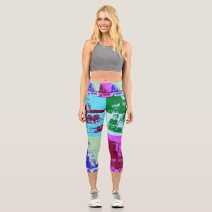 Artist pallet pop art capri leggings
