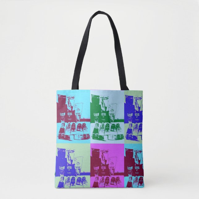 Artist pallet pop art tote bag (Front)