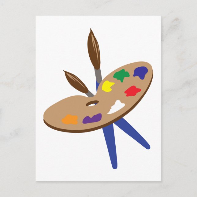 ARTIST PALLET POSTCARD (Front)