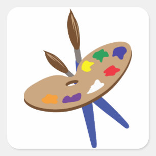 ARTIST PALLET SQUARE STICKER
