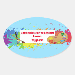 Artist Party Thank You Sticker