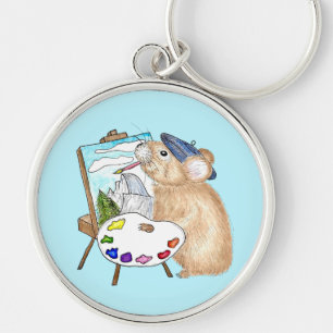 Artist Pika Paints Plein Air in Yosemite Key Ring