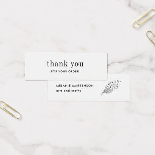 Artist Product Elegant Order Thank You Card