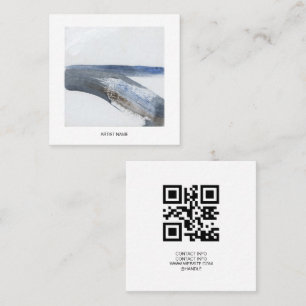 Artist QR code back Square Business Card