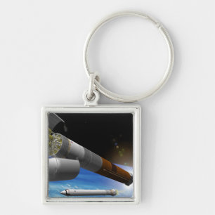 Artist rendition of a heavy-lift rocket key ring