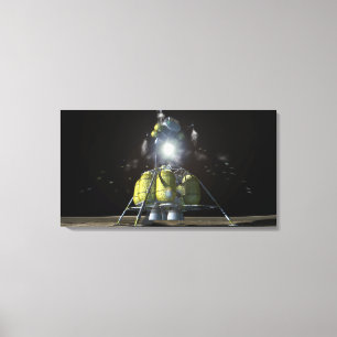 Artist rendition of a new spaceship to the moon 2 canvas print
