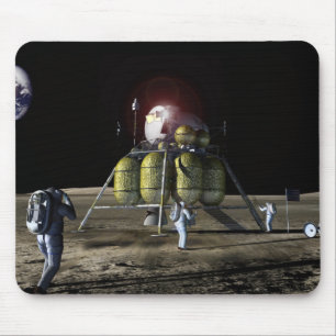 Artist rendition of a new spaceship to the moon 2 mouse mat
