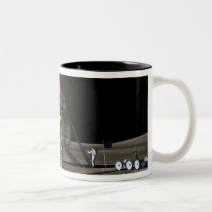 Artist rendition of a new spaceship to the moon 2 Two-Tone coffee mug