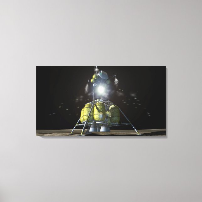Artist rendition of a new spaceship to the moon 3 canvas print (Front)