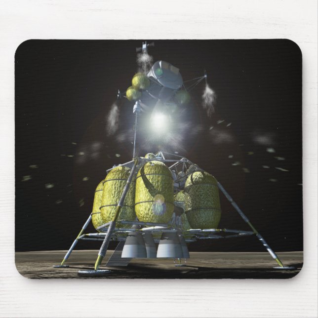 Artist rendition of a new spaceship to the moon 3 mouse mat (Front)