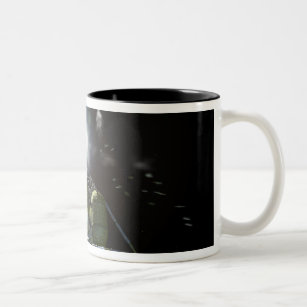 Artist rendition of a new spaceship to the moon 3 Two-Tone coffee mug