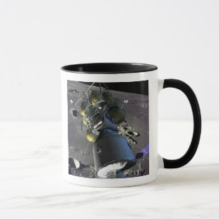 Artist rendition of a new spaceship to the moon mug