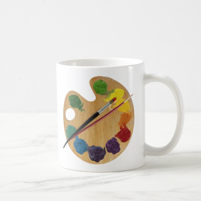 Artist`s palette colour wheel coffee mug (Right)