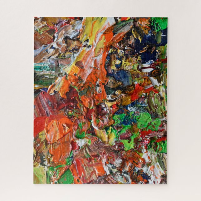 Artist’s Palette: Expressive Paint Stroke Pattern Jigsaw Puzzle (Vertical)