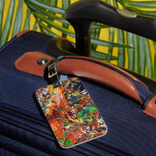 Artist’s Palette: Expressive Paint Stroke Pattern Luggage Tag