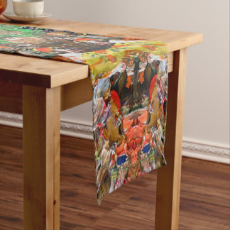 Artist’s Palette: Expressive Paint Stroke Pattern Short Table Runner