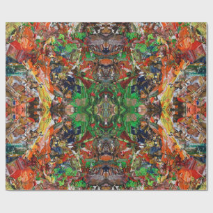 Artist’s Palette: Expressive Paint Stroke Pattern Wrapping Paper