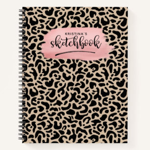 Artist Sketchbook Elegant Animal Print Notebook